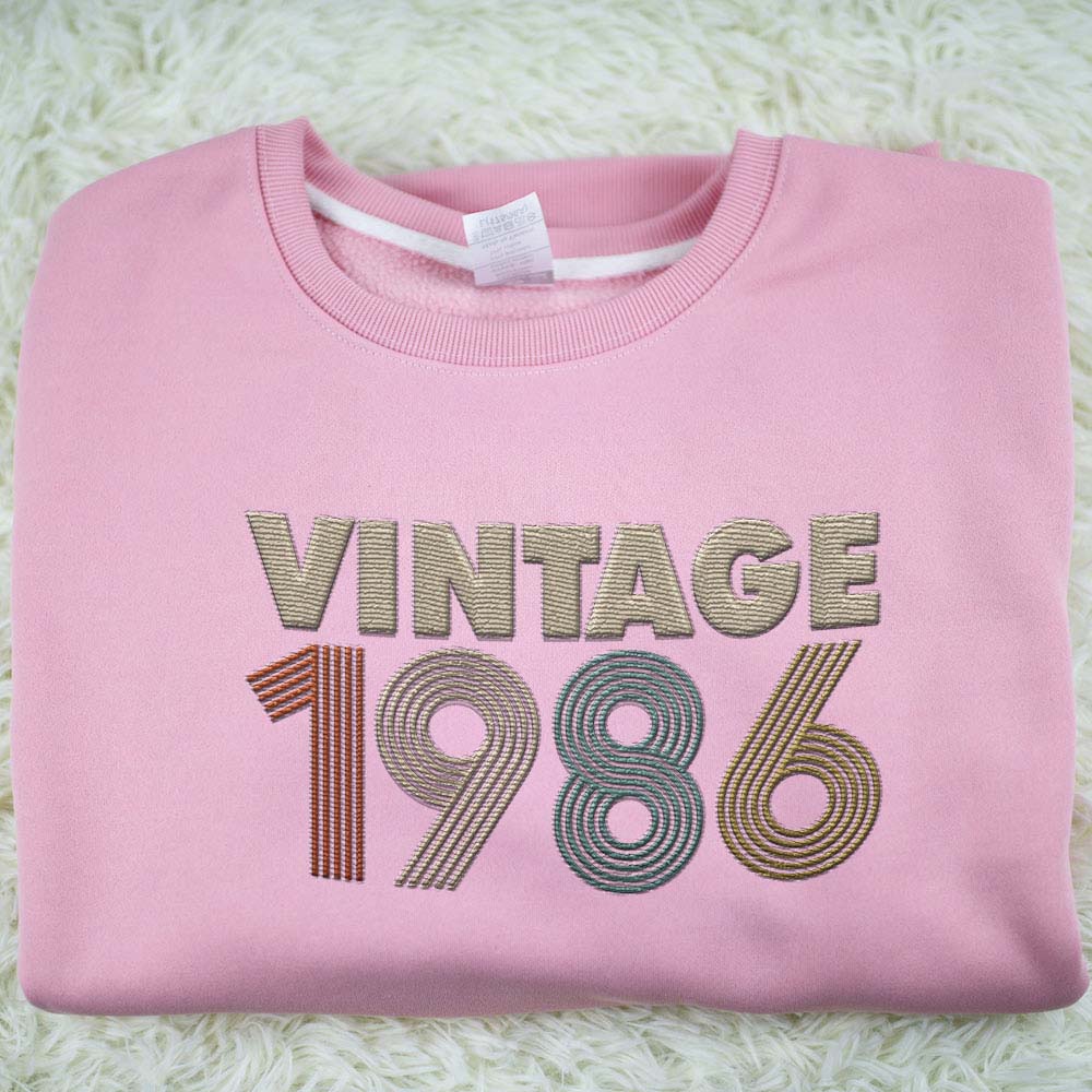 Vintaged 1986 Embroidered Sweatshirt