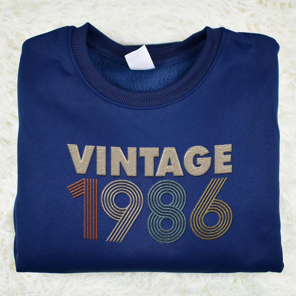 Vintaged 1986 Embroidered Sweatshirt