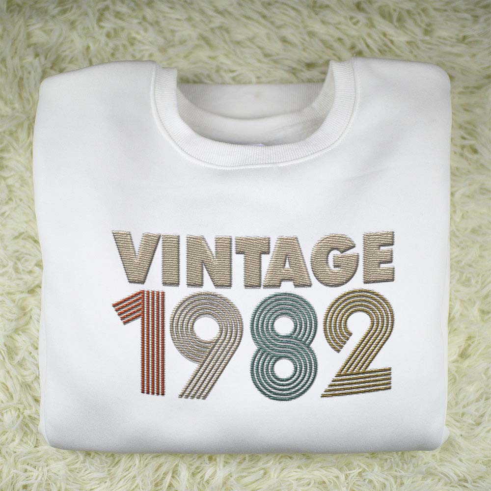 Vintaged 1982 Embroidered Sweatshirt