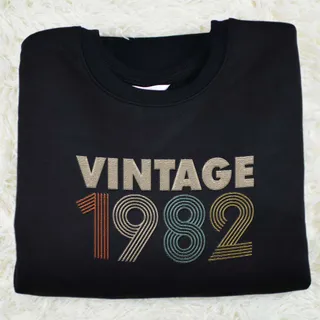 Vintaged 1982 Embroidered Sweatshirt