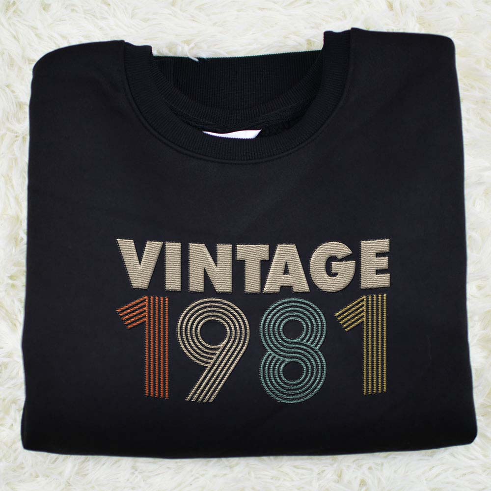 Vintaged 1981 Embroidered Sweatshirt