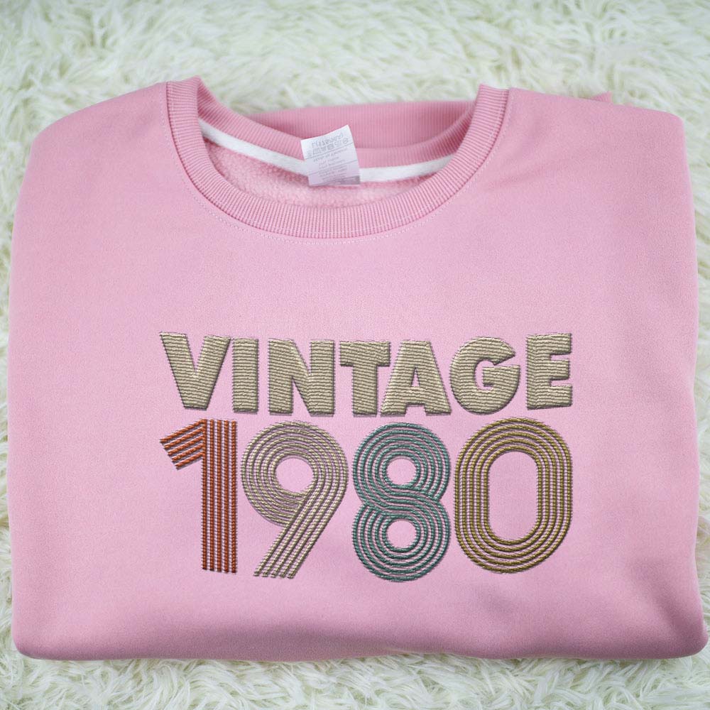 Vintaged 1980 Embroidered Sweatshirt