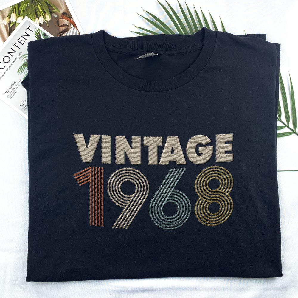Vintaged 1968 Embroidered T-Shirt