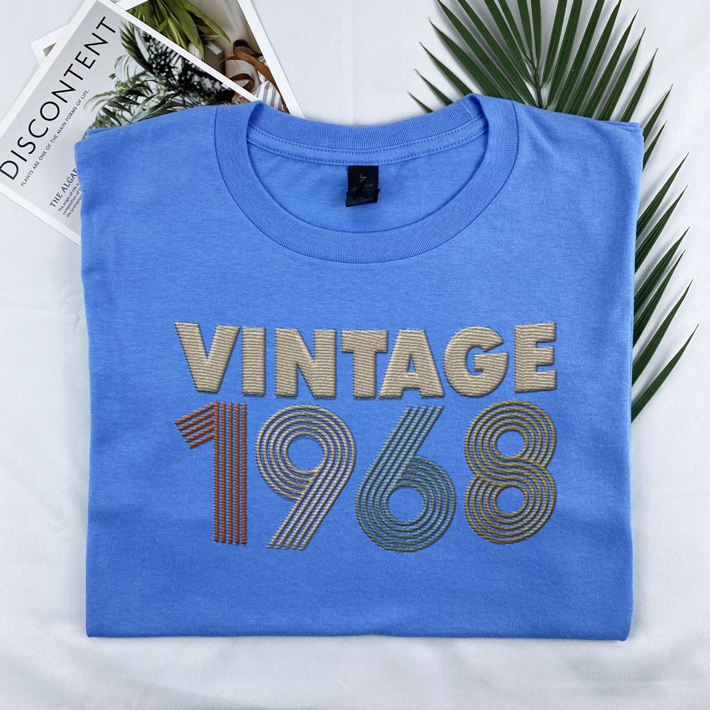 Vintaged 1968 Embroidered T-Shirt