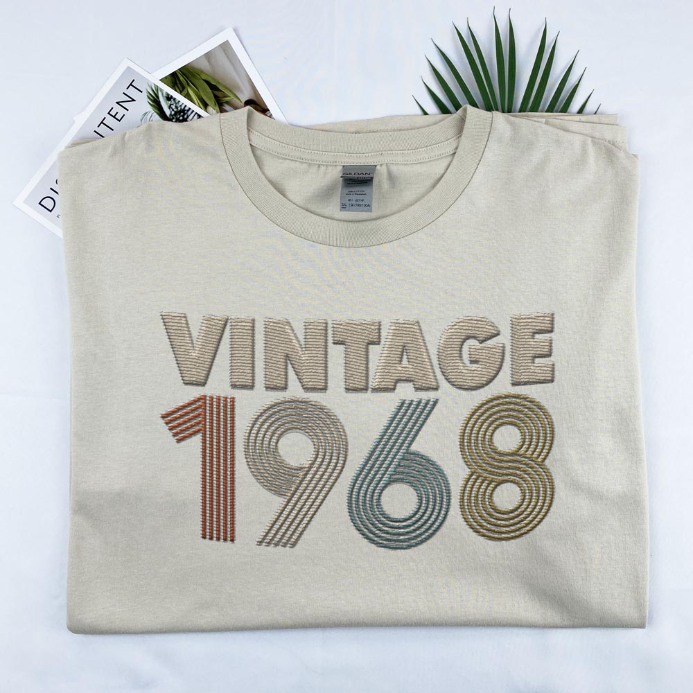 Vintaged 1968 Embroidered T-Shirt