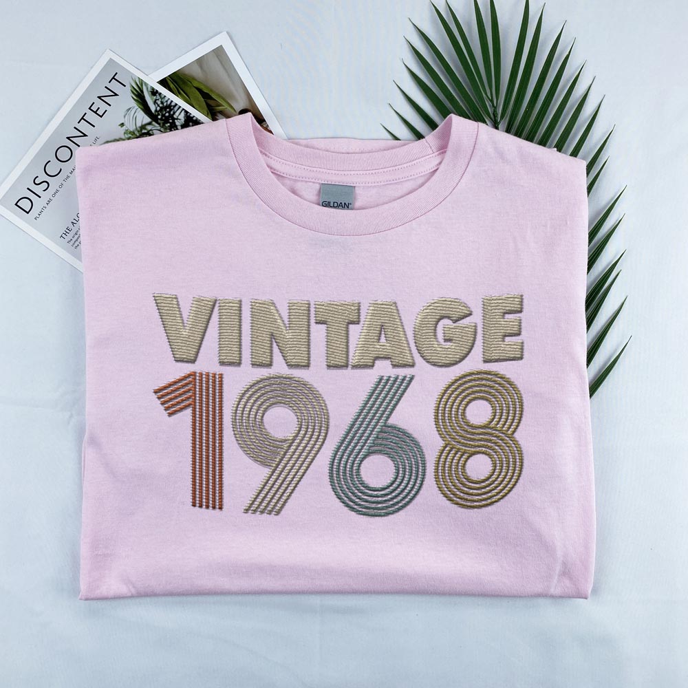 Vintaged 1968 Embroidered T-Shirt