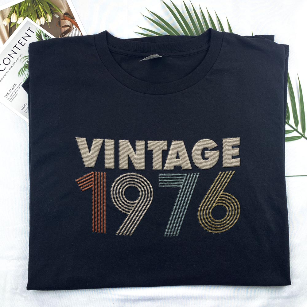 Vintaged 1976 Embroidered T-Shirt