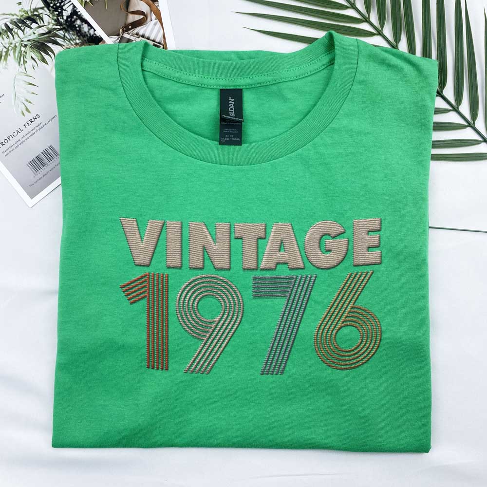 Vintaged 1976 Embroidered T-Shirt - alternate