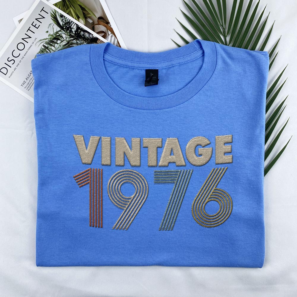 Vintaged 1976 Embroidered T-Shirt