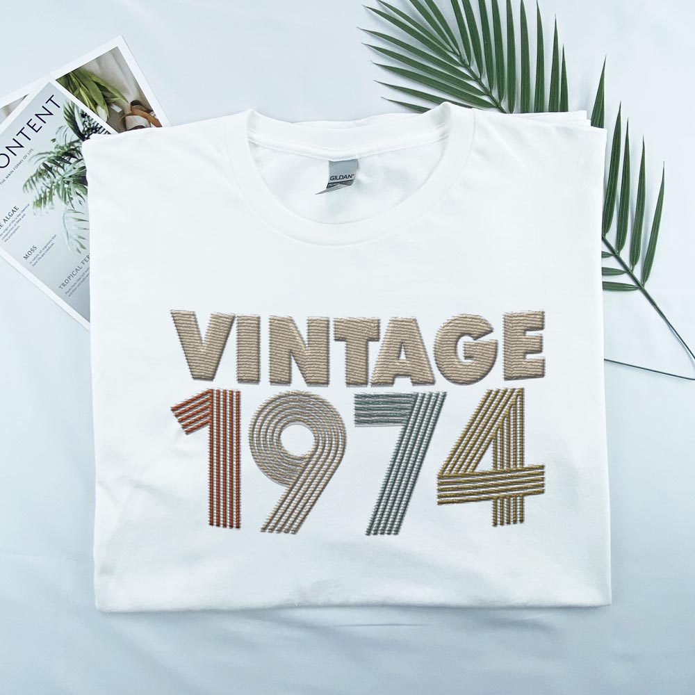 Vintaged 1974 Embroidered T-Shirt