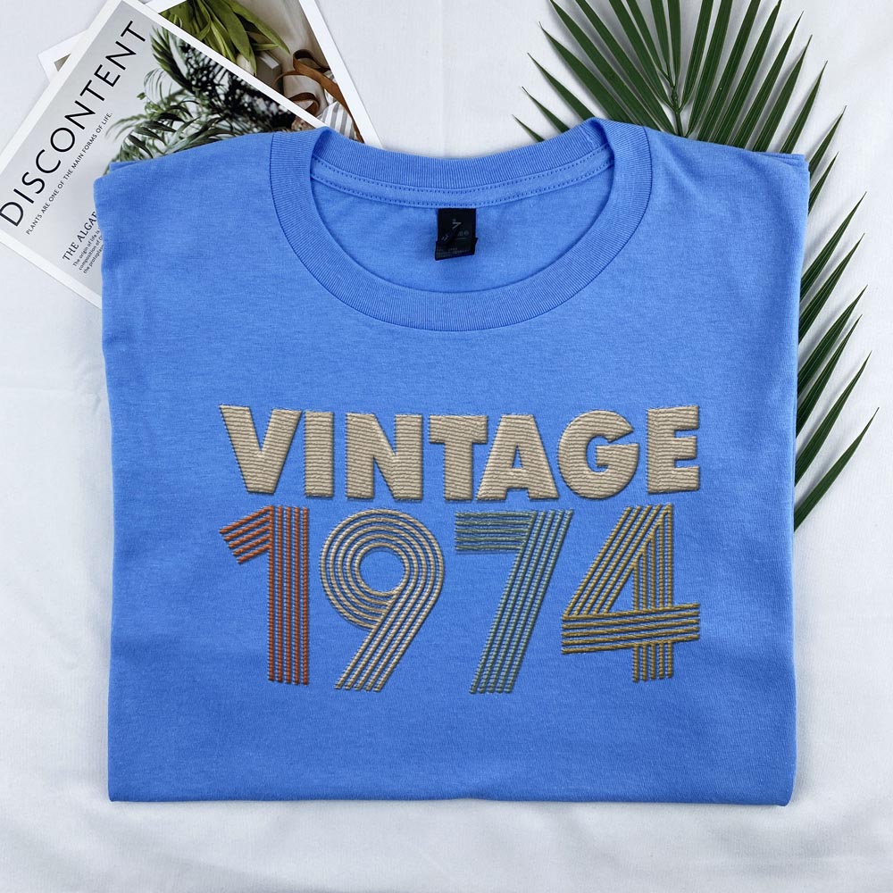 Vintaged 1974 Embroidered T-Shirt