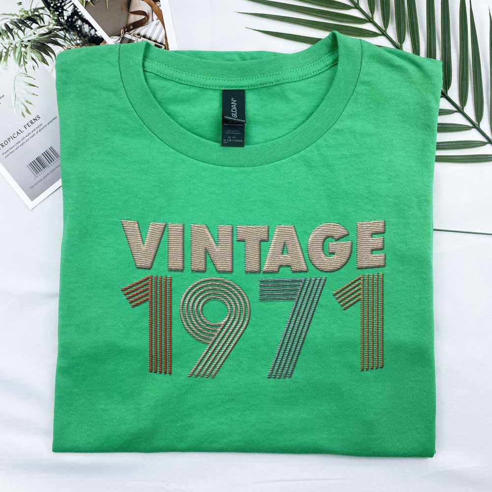 Vintaged 1971 Embroidered T-Shirt - alternate