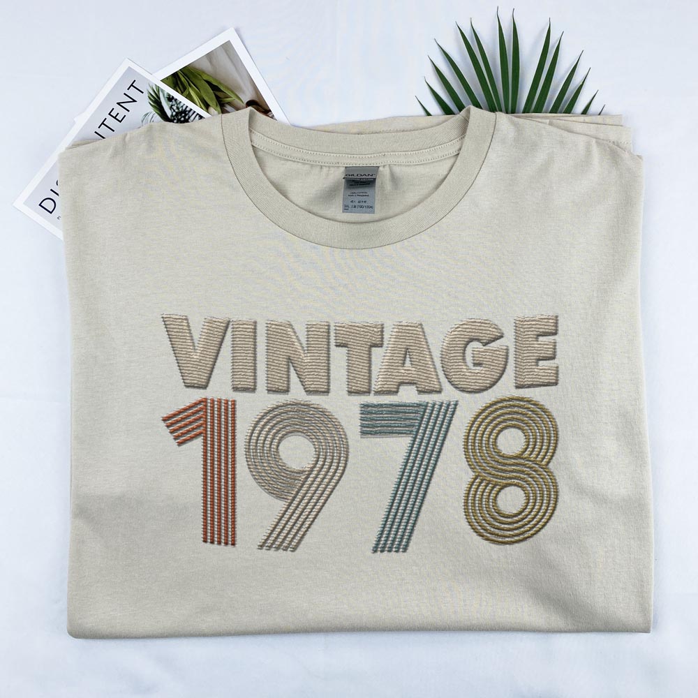 Vintaged 1978 Embroidered T-Shirt