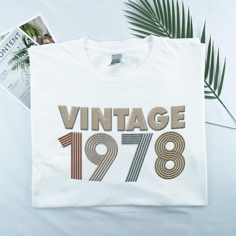 Vintaged 1978 Embroidered T-Shirt