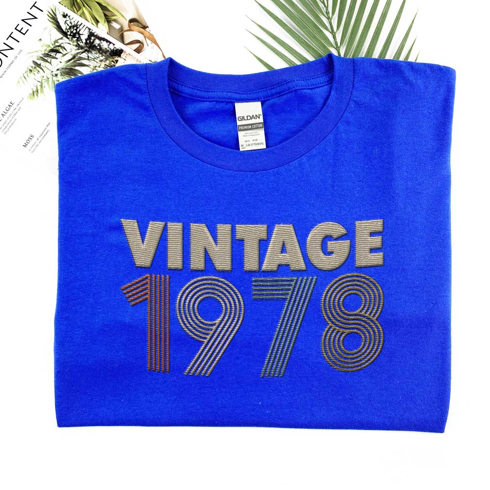 Vintaged 1978 Embroidered T-Shirt
