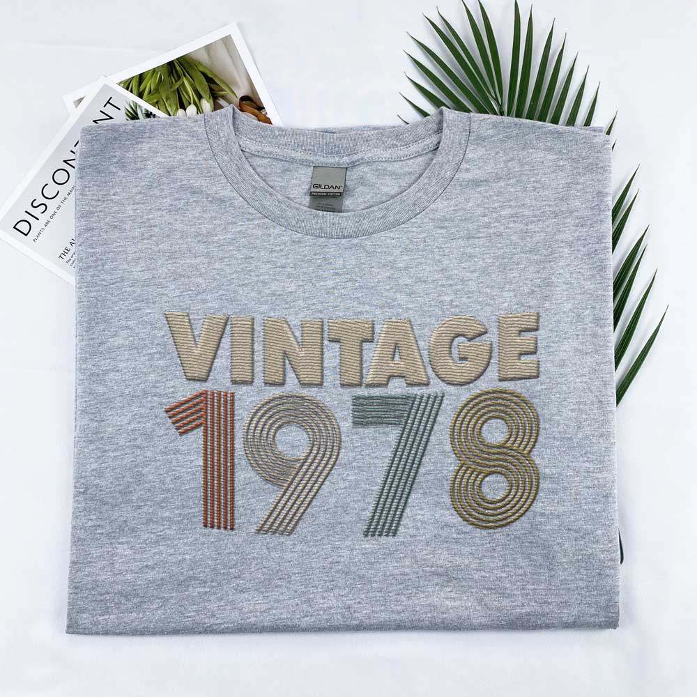 Vintaged 1978 Embroidered T-Shirt