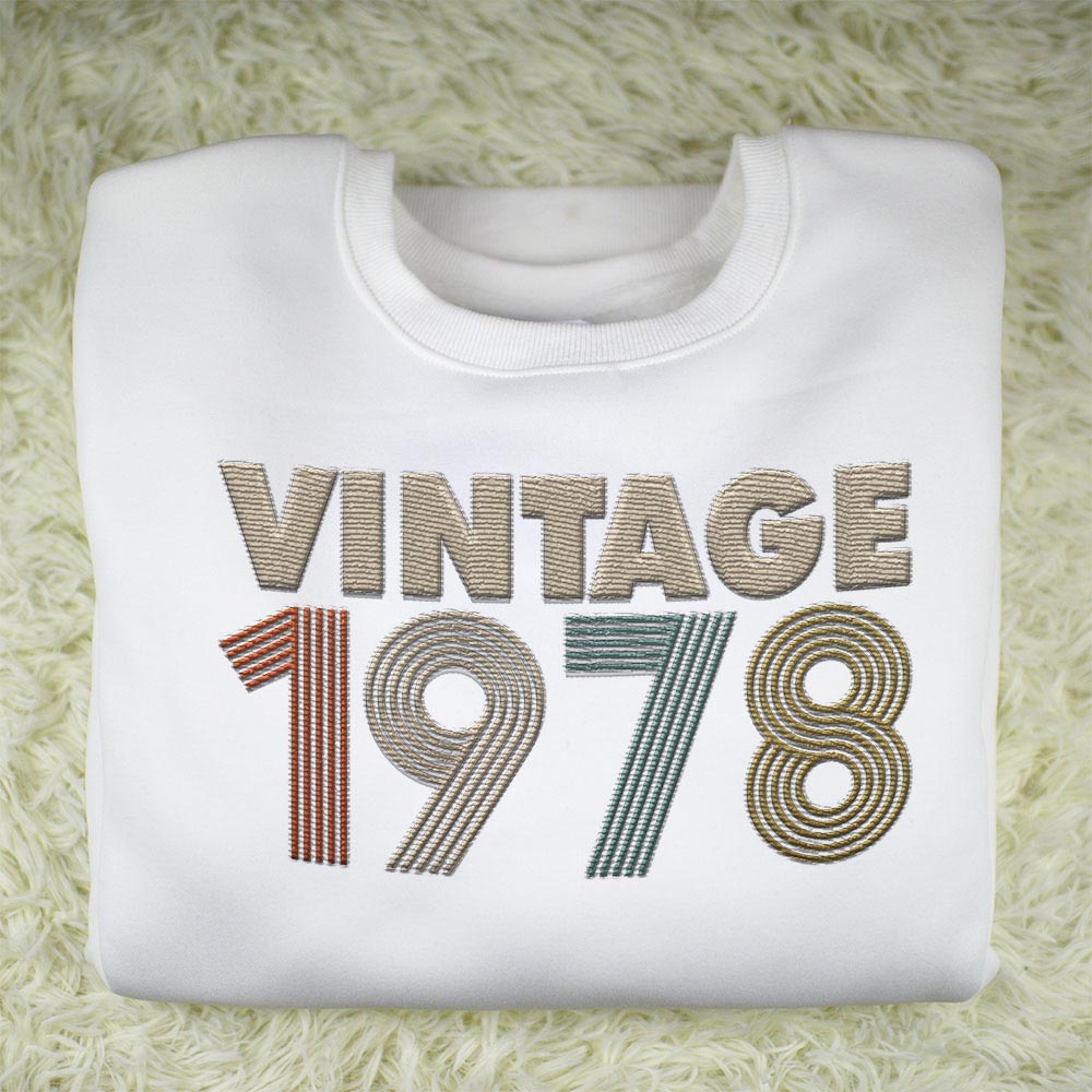Vintaged 1978 Embroidered Sweatshirt