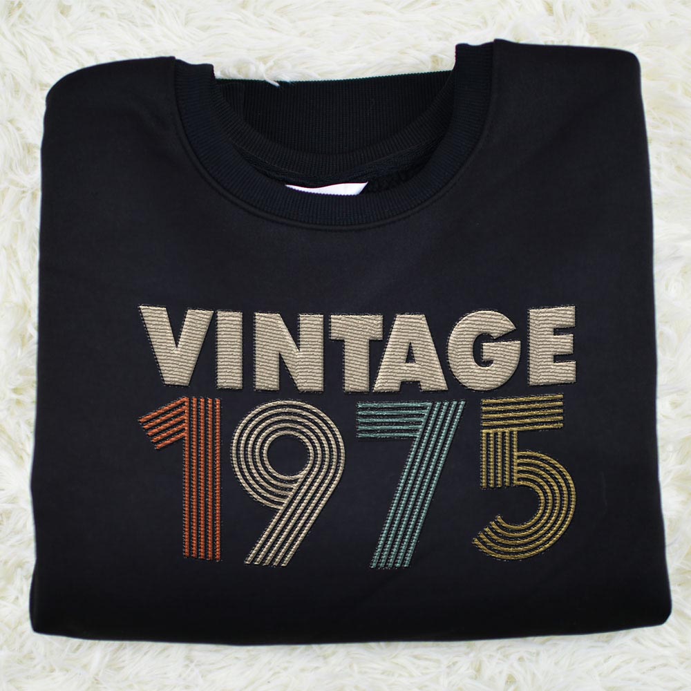 Vintaged 1975 Embroidered Sweatshirt