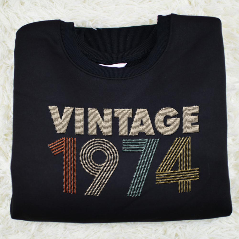 Vintaged 1974 Embroidered Sweatshirt