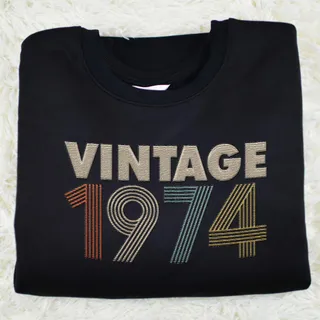 Vintaged 1974 Embroidered Sweatshirt