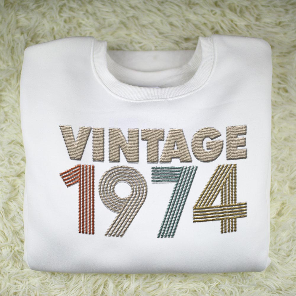Vintaged 1974 Embroidered Sweatshirt