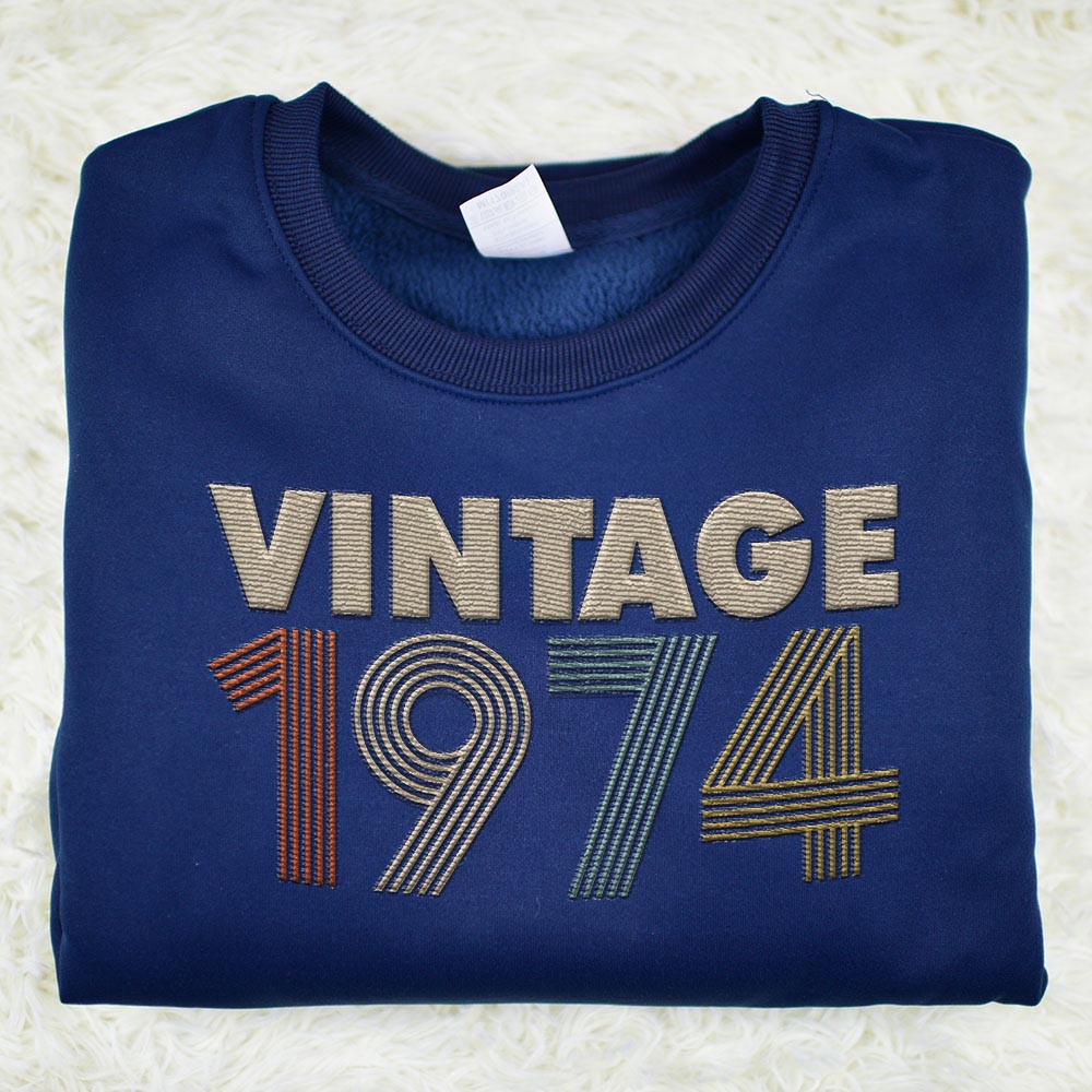 Vintaged 1974 Embroidered Sweatshirt