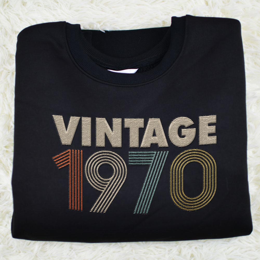 Vintaged 1970 Embroidered Sweatshirt