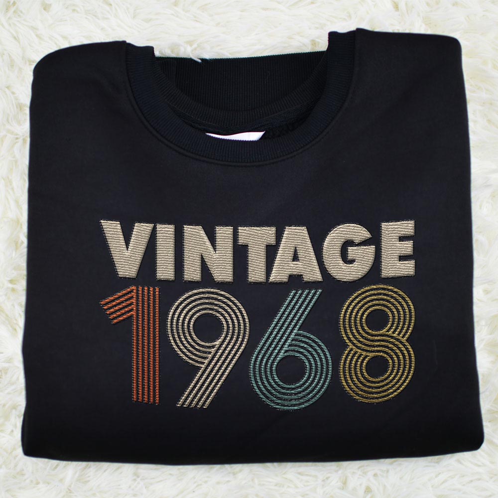 Vintaged 1968 Embroidered Sweatshirt