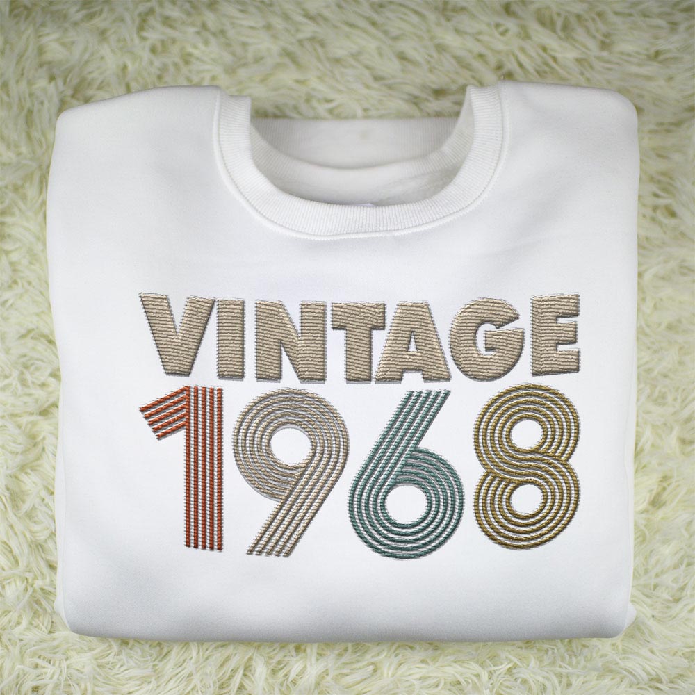 Vintaged 1968 Embroidered Sweatshirt