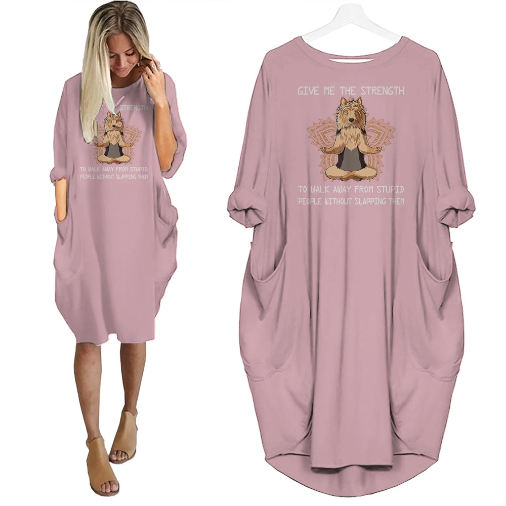 Yorkshire Terrier Print Pocket Dress Funny Saying For Dog Lovers