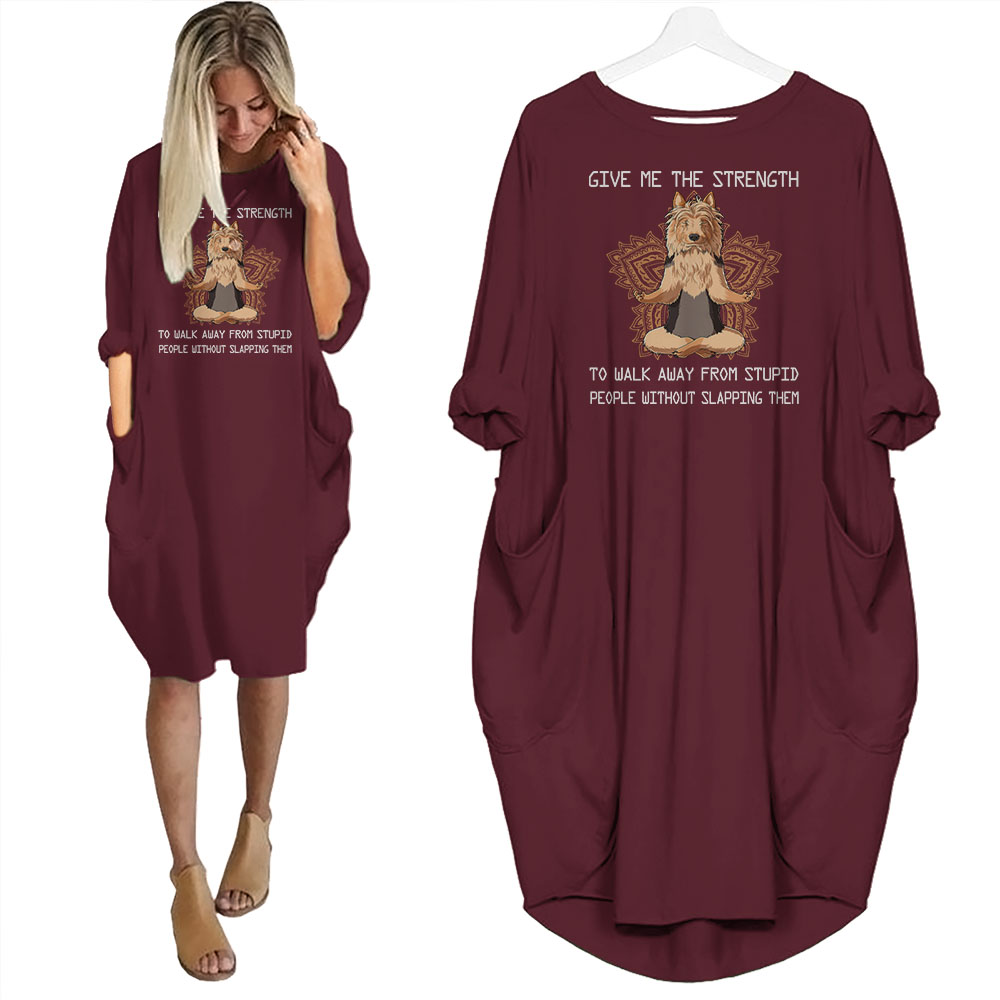 Yorkshire Terrier Print Pocket Dress Funny Saying For Dog Lovers