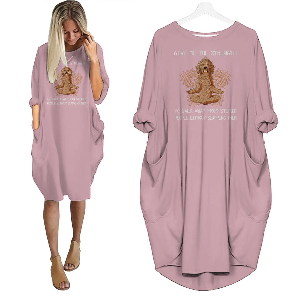 Pocket Dress Funny Saying Poodle Print For Dog Lovers