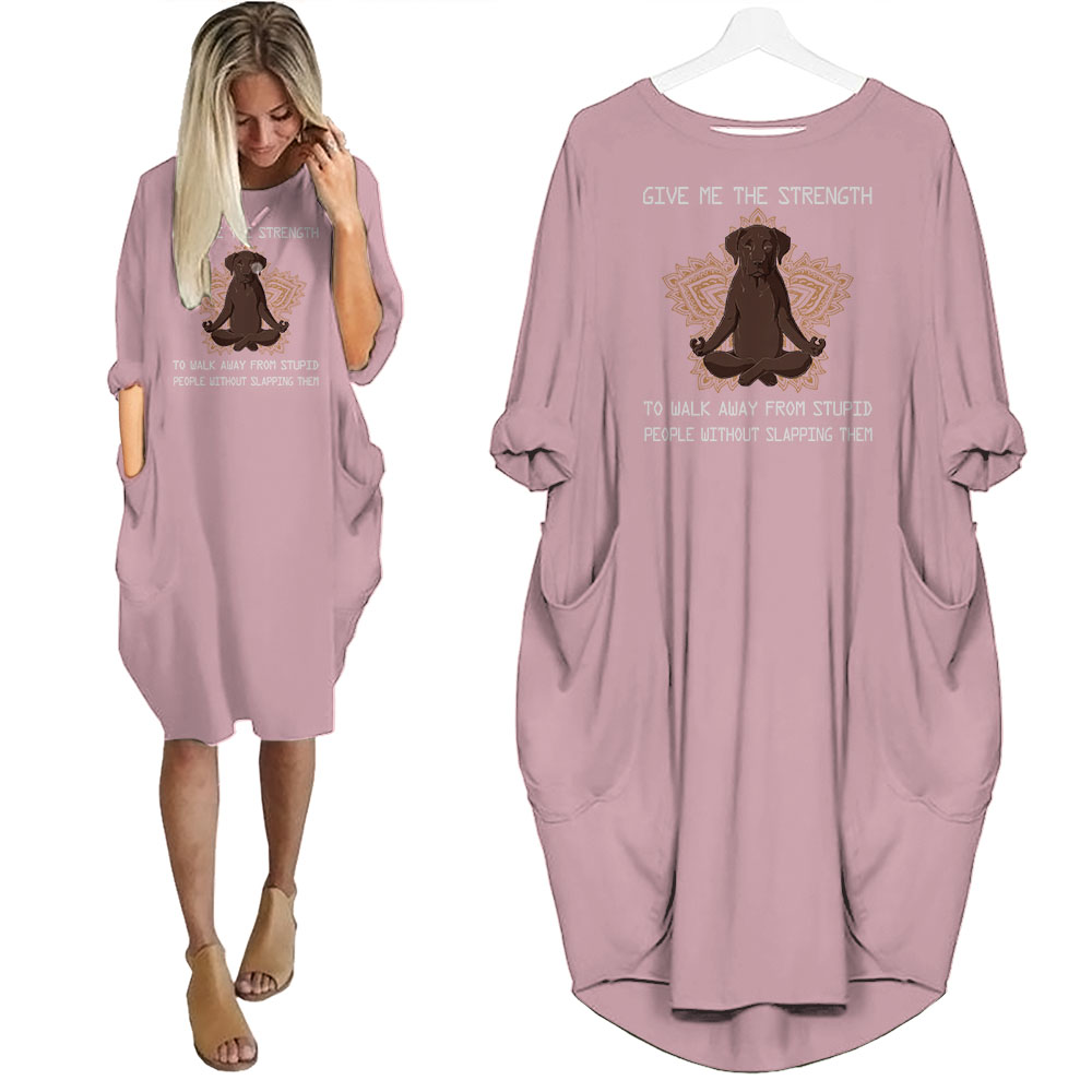 Labrador Retriever Print Pocket Dress Funny Saying For Dog Lovers