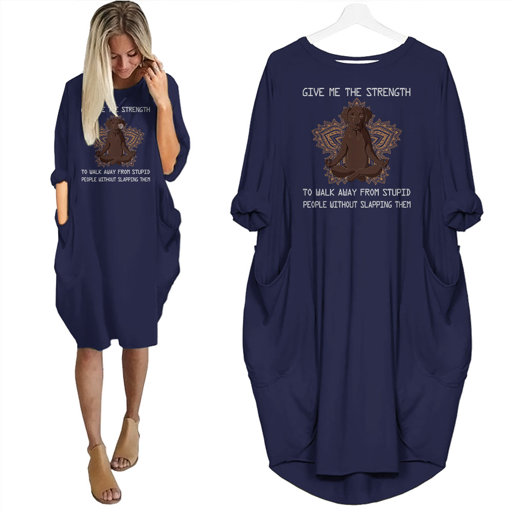 Labrador Retriever Print Pocket Dress Funny Saying For Dog Lovers