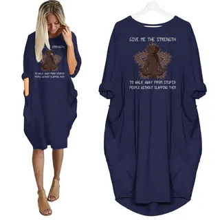 Labrador Retriever Print Pocket Dress Funny Saying For Dog Lovers – alternate