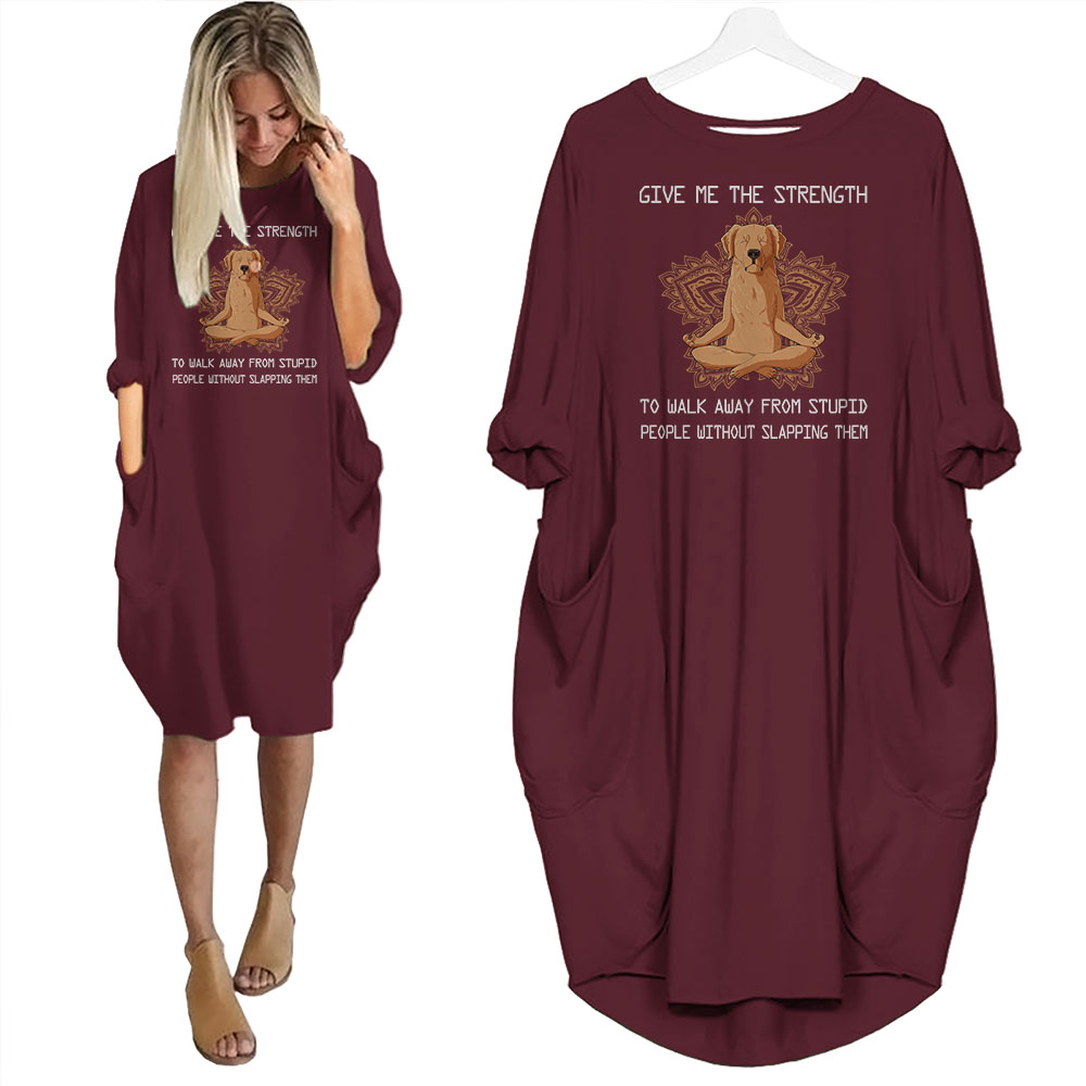 Golden Retriever Print Pocket Dress Funny Saying For Dog Lovers