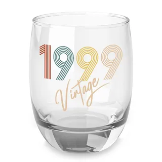 Vintage 1999 Birthday Whiskey Glass