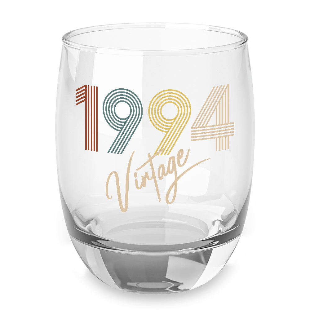 Vintage 1994 Birthday Whiskey Glass