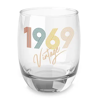 Vintage 1969 Birthday Whiskey Glass