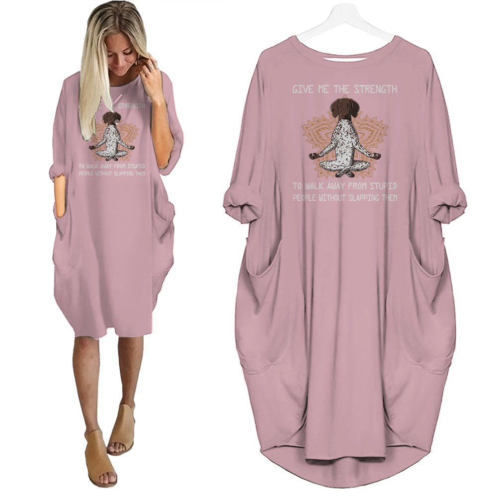 German Shorthaired Pointer Dog Print Pocket Dress Funny Saying