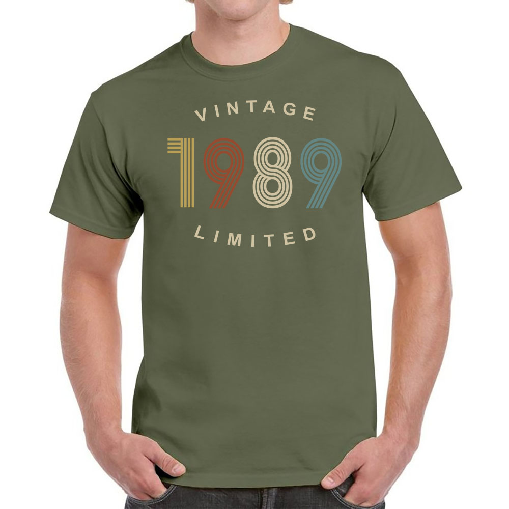 Vintage Limited 1989 Birthday T-Shirt For Men Women