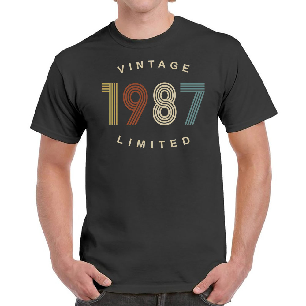 Vintage Limited 1987 Birthday T-Shirt For Men Women