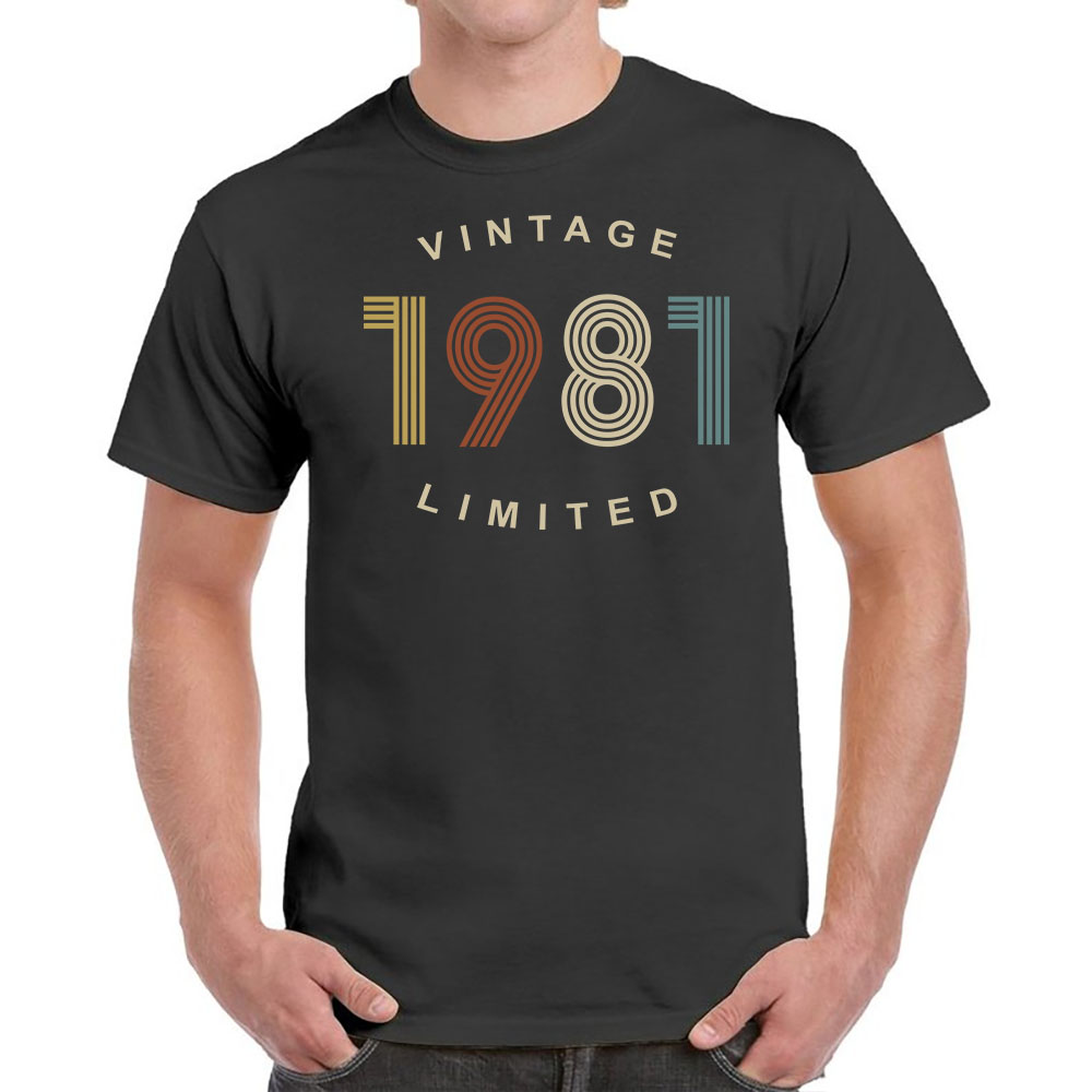 Vintage Limited 1981 Birthday T-Shirt For Men Women