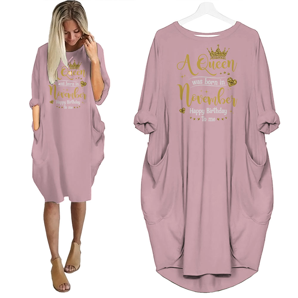 I'm November Queen Birthday Pocket Dress
