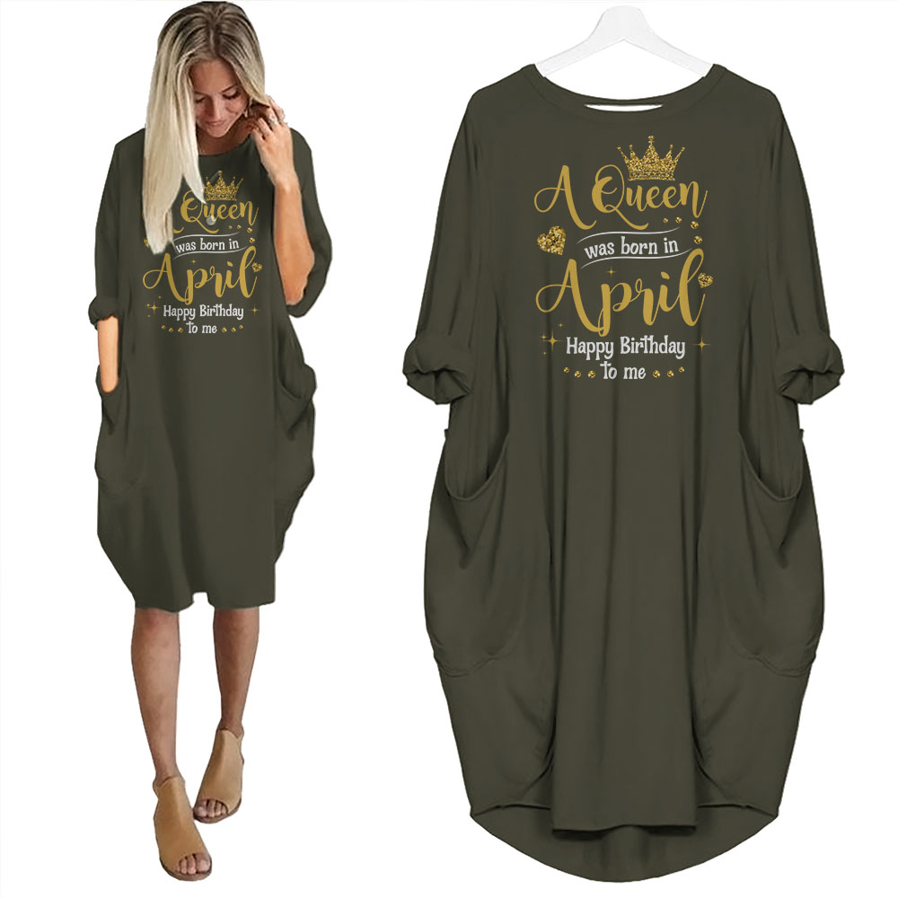 I'm April Queen Birthday Pocket Dress