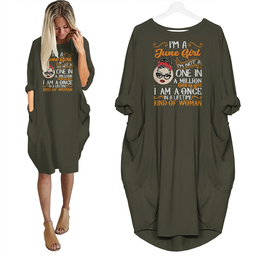 I'm June Girl Birthday Pocket Dress