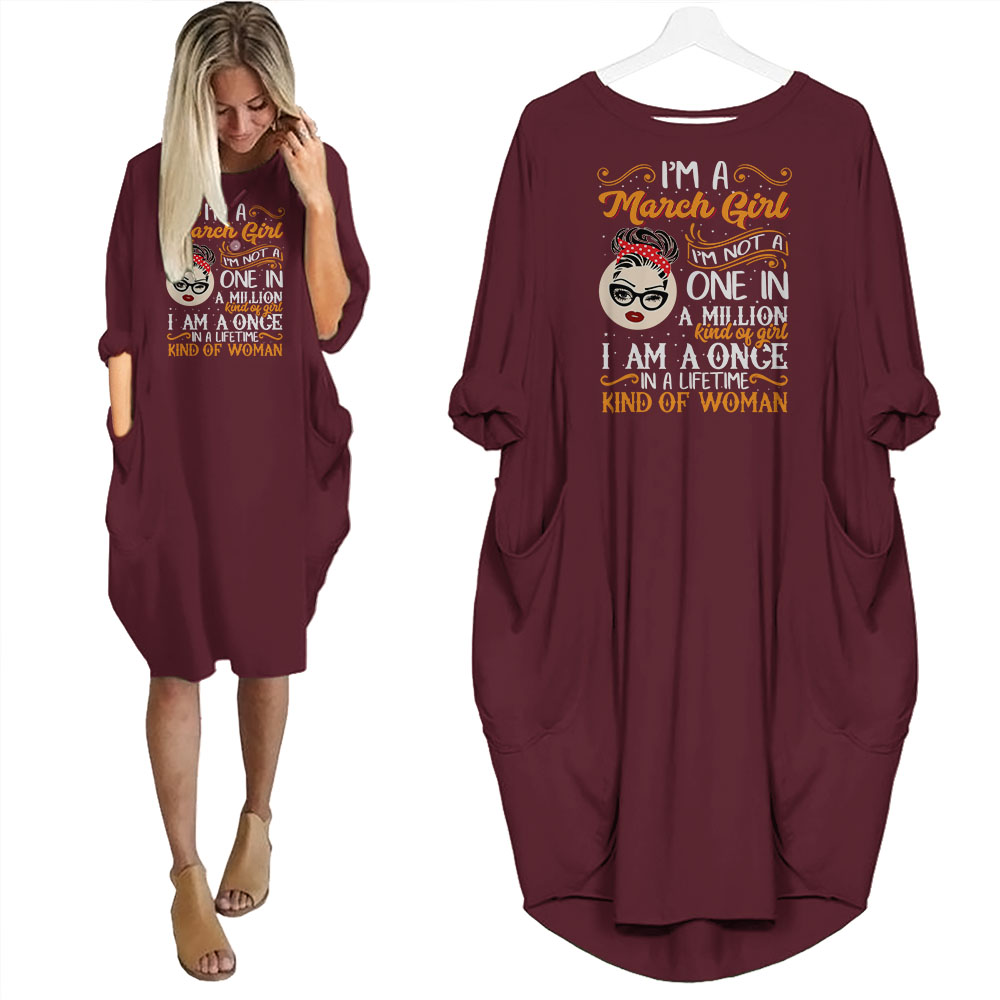 I'm March Girl Birthday Pocket Dress