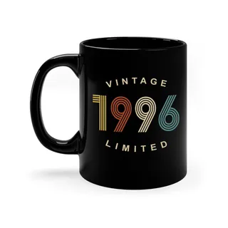 Limited Edition 1996 Birthday Black Coffee Mug