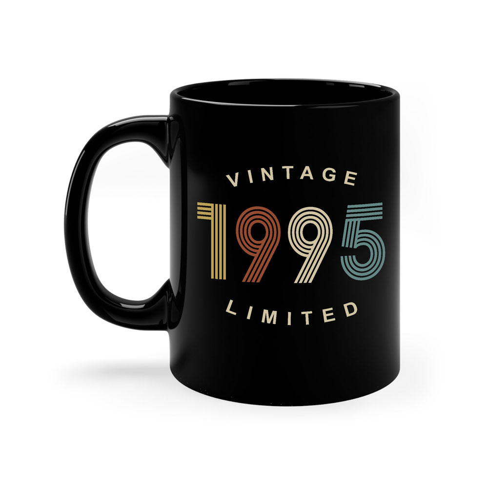 Limited Edition 1995 Birthday Black Coffee Mug