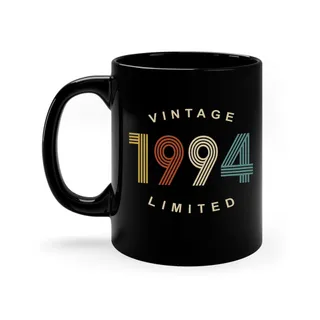 Limited Edition 1994 Birthday Black Coffee Mug